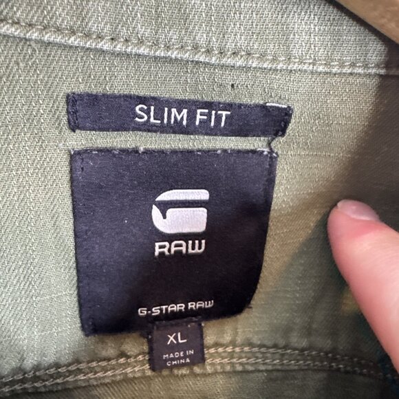 G-Star Raw ARC 3D Slim Fit Military Green Button Up Shirt Men’s XL - Picture 5 of 7